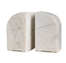 White Marble Bookends