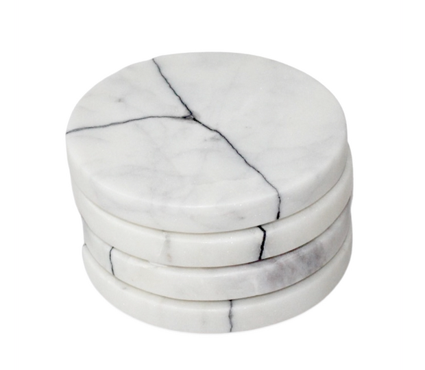 Veined Marble Round Coasters