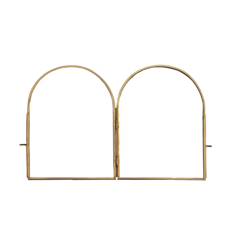 Brass & Glass Arched Photo Frame