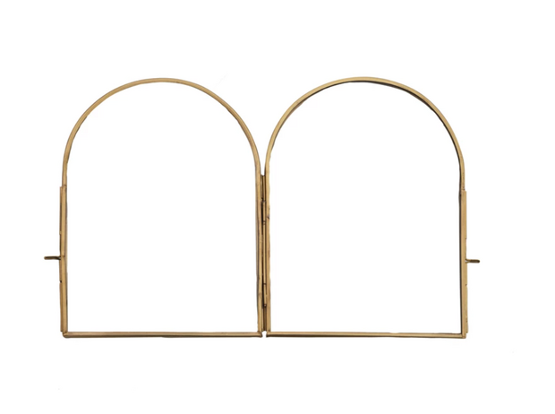 Brass & Glass Arched Photo Frame