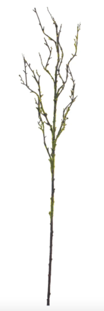 Faux Wood Branch w/ Green Moss 37"