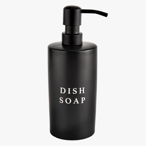 Stoneware Dish Soap Dispenser Black, 16oz