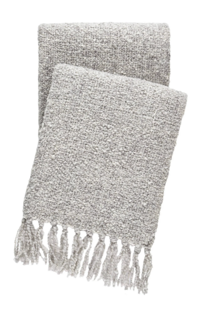 Boucle Throw Grey