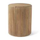 Fluted Blonde Side Table