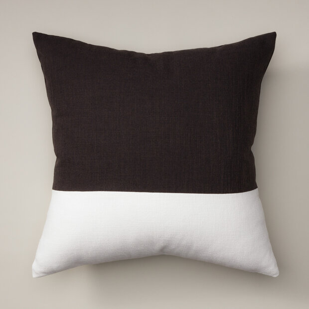 Dublin Linen Dip Color Block Pillow Cover