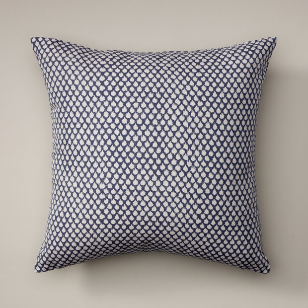 Ikat Pointe Indigo Reversible Pillow Cover