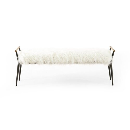 Hazel Bench w/ Mongolian Cream Fur
