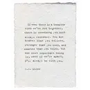 Handmade Paper Print - If There Is Ever A Tomorrow 12"x16"