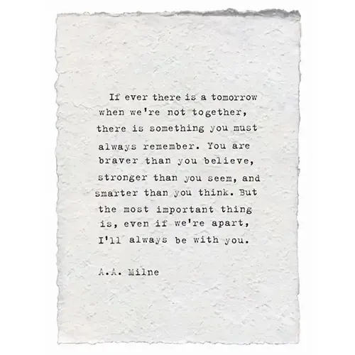 Handmade Paper Print - If There Is Ever A Tomorrow 12"x16"