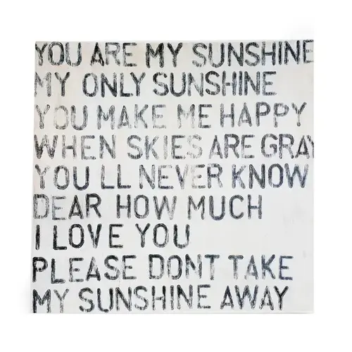 You Are My Sunshine Art Poster 12"x12"