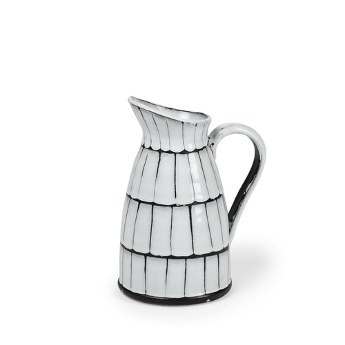 White/Black Ceramic Jug