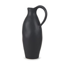 Tall Matte Black Ceramic Jug