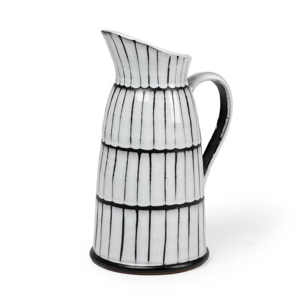 White/Black Ceramic Jug