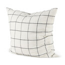 White/Black Square Pattern Decorative Pillow Cover w/ Insert 22" x 22"
