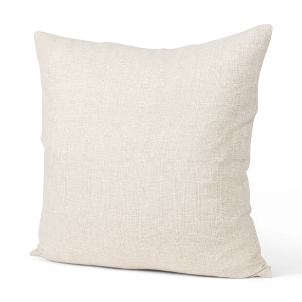 Cream Linen Square Decorative Pillow Cover w/ Insert 22" x 22"