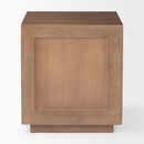 Light Brown Wood & Cane End Table