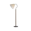 Black Powder Coated Floor Lamp with Linen Shade