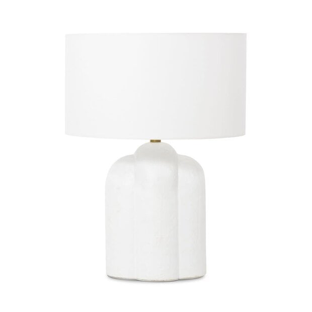 Textured Concrete Table Lamp w/ Sculptural Base