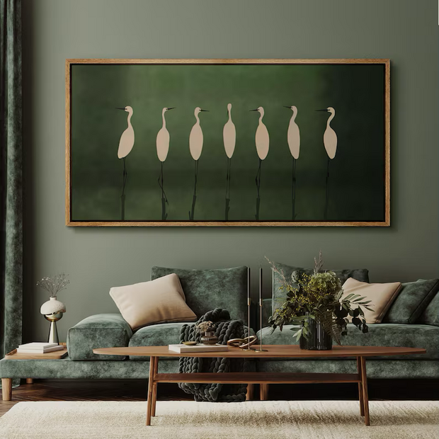 Seven Cranes Artwork 60x30"