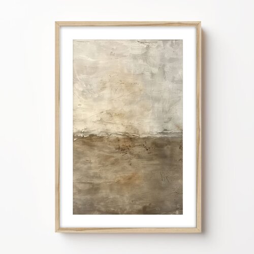 Neutral Abstract Landscape Artwork