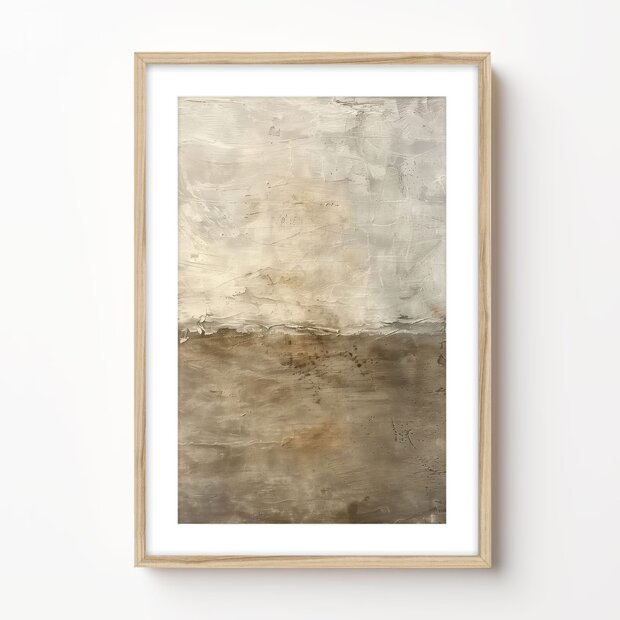 Neutral Abstract Landscape Artwork