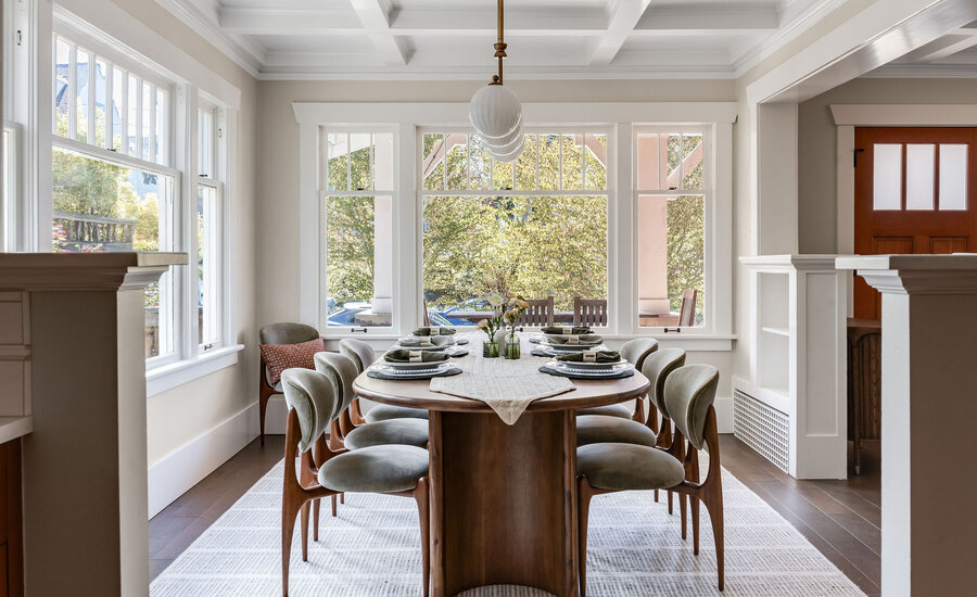 Warm, Light-Filled Craftsman Dining Room