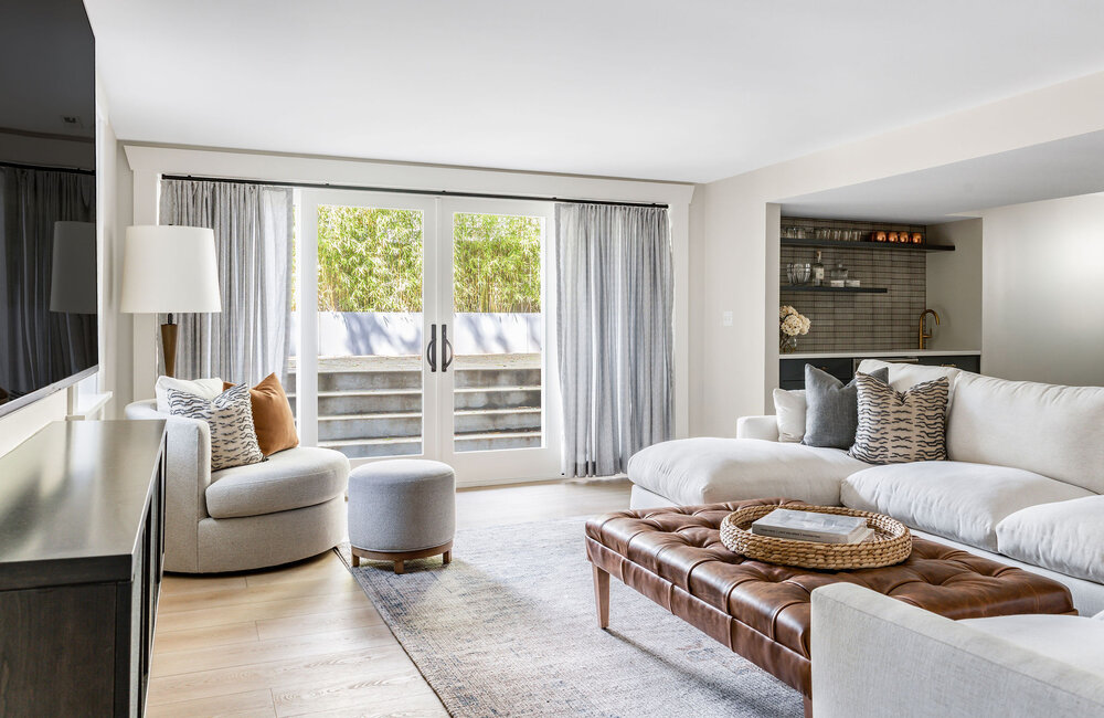 A Cozy, Layered Media Room