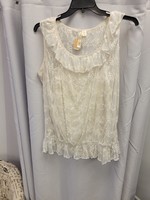 ADiva ADiva White Antique Lace Sleeveless Top (3X)pre-owned