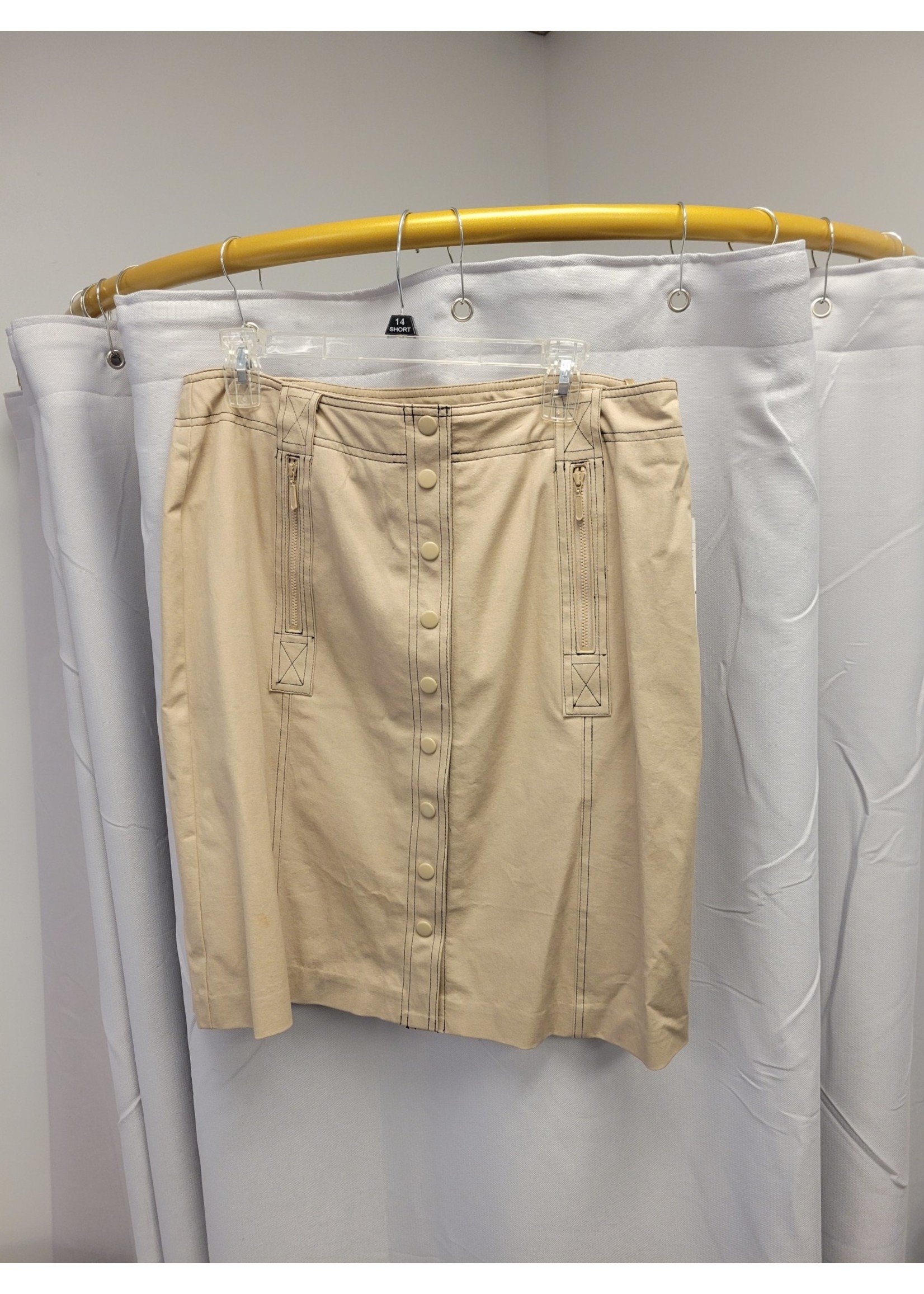 INC INC Beige (Snap Button) Skirt  NWT(14)