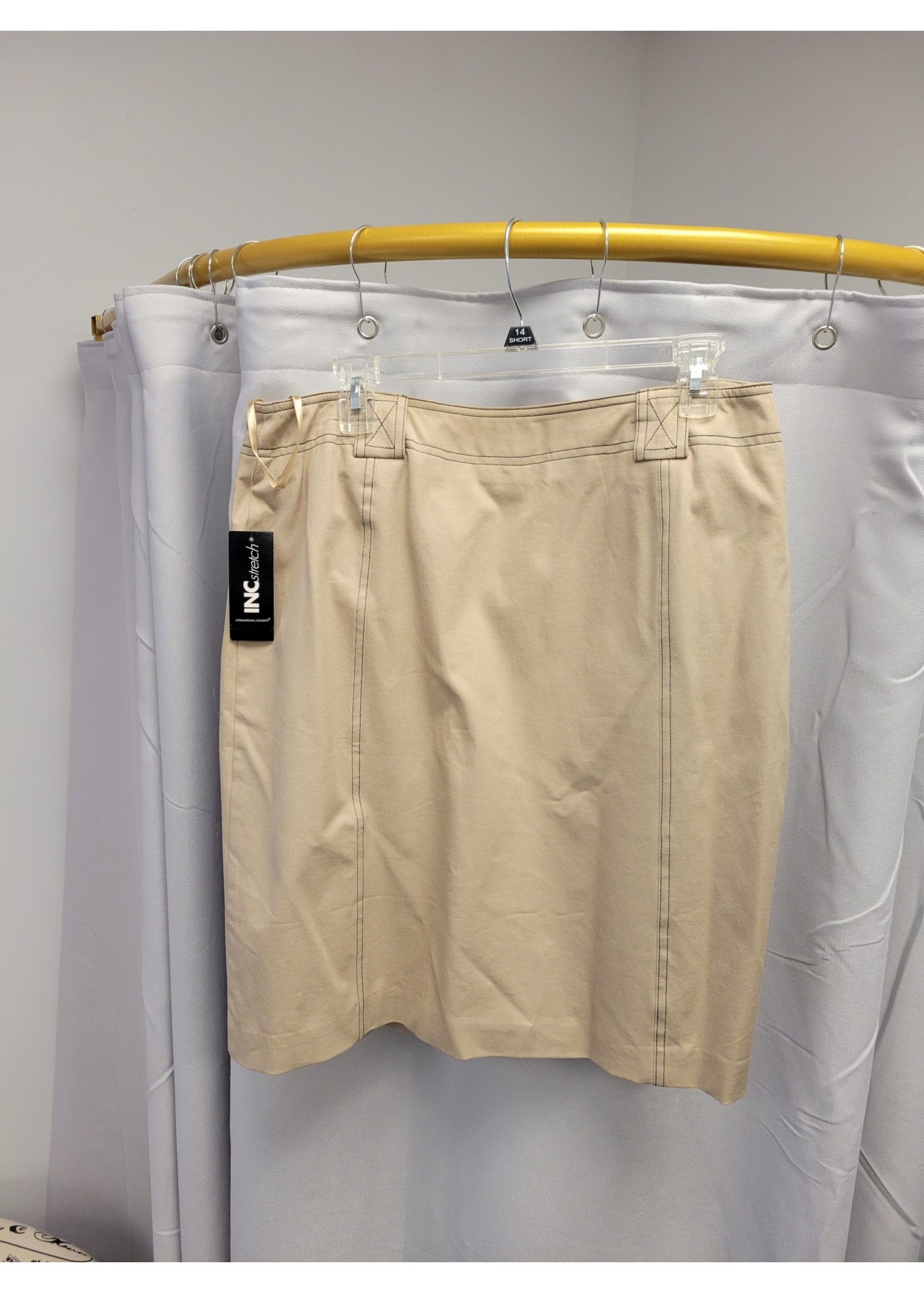 INC INC Beige (Snap Button) Skirt  NWT(14)