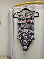 Cupshe Black Floral one piece XL (pre-owned)