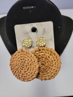 Gold/Basketweave Earrings