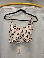 MISSGUIDED Pink Leopard Print Bikini top (14)pre-owned