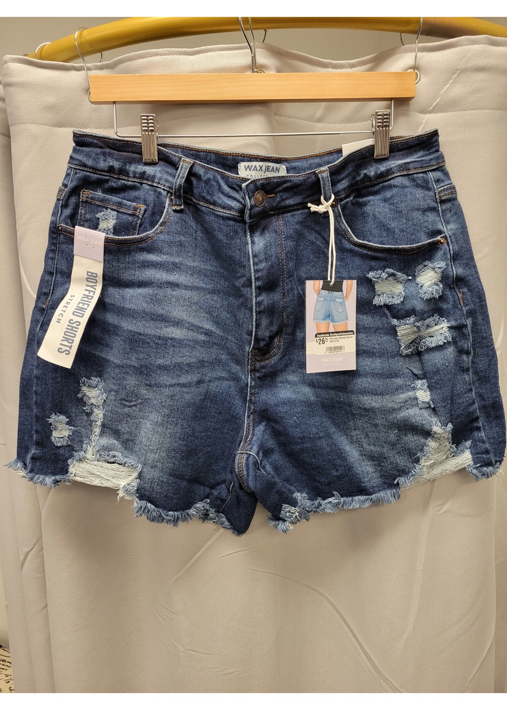 Curve Market Plus size Distress Denim Shorts (New)