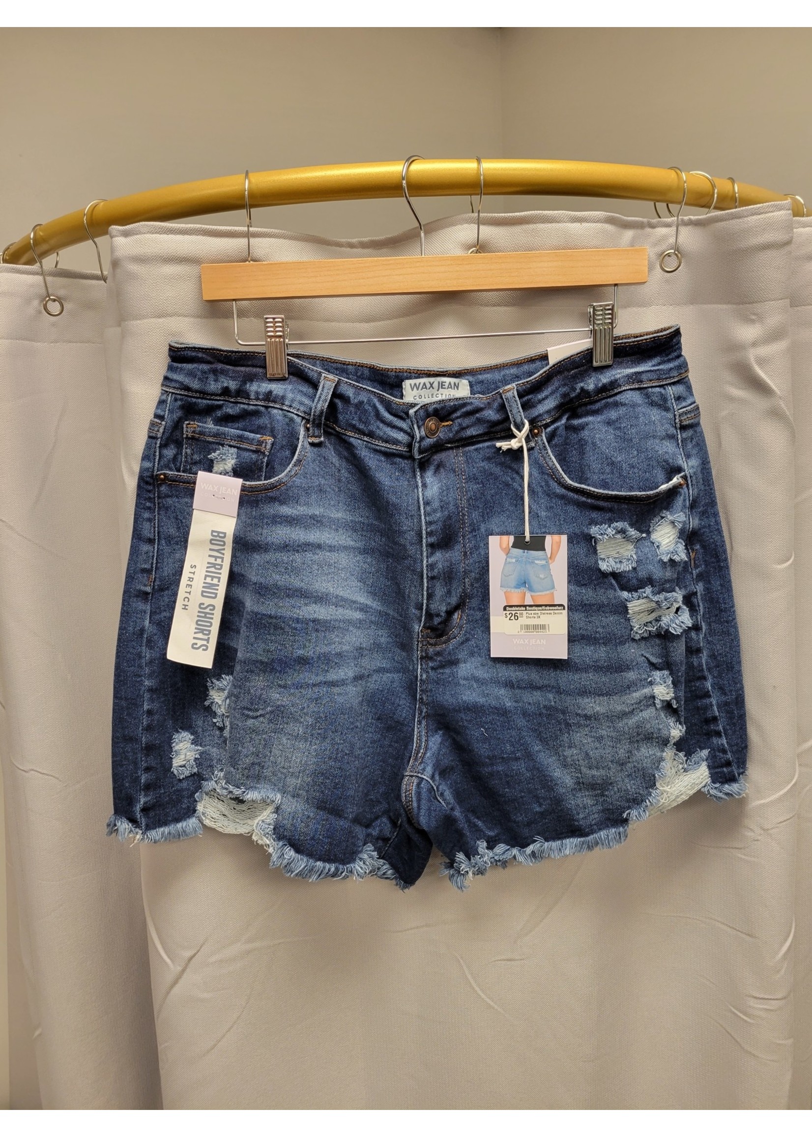 Curve Market Plus size Distress Denim Shorts (New)