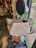 Jennifer Lopez JLo Cream and Silver HoBo Bag (NWT)