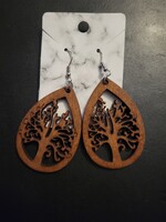 Fashion Wooden Earrings (Tree of Life)