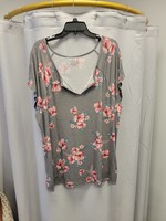 Lane Bryant LB Gray/Pink Flower (22/24)pre-owned