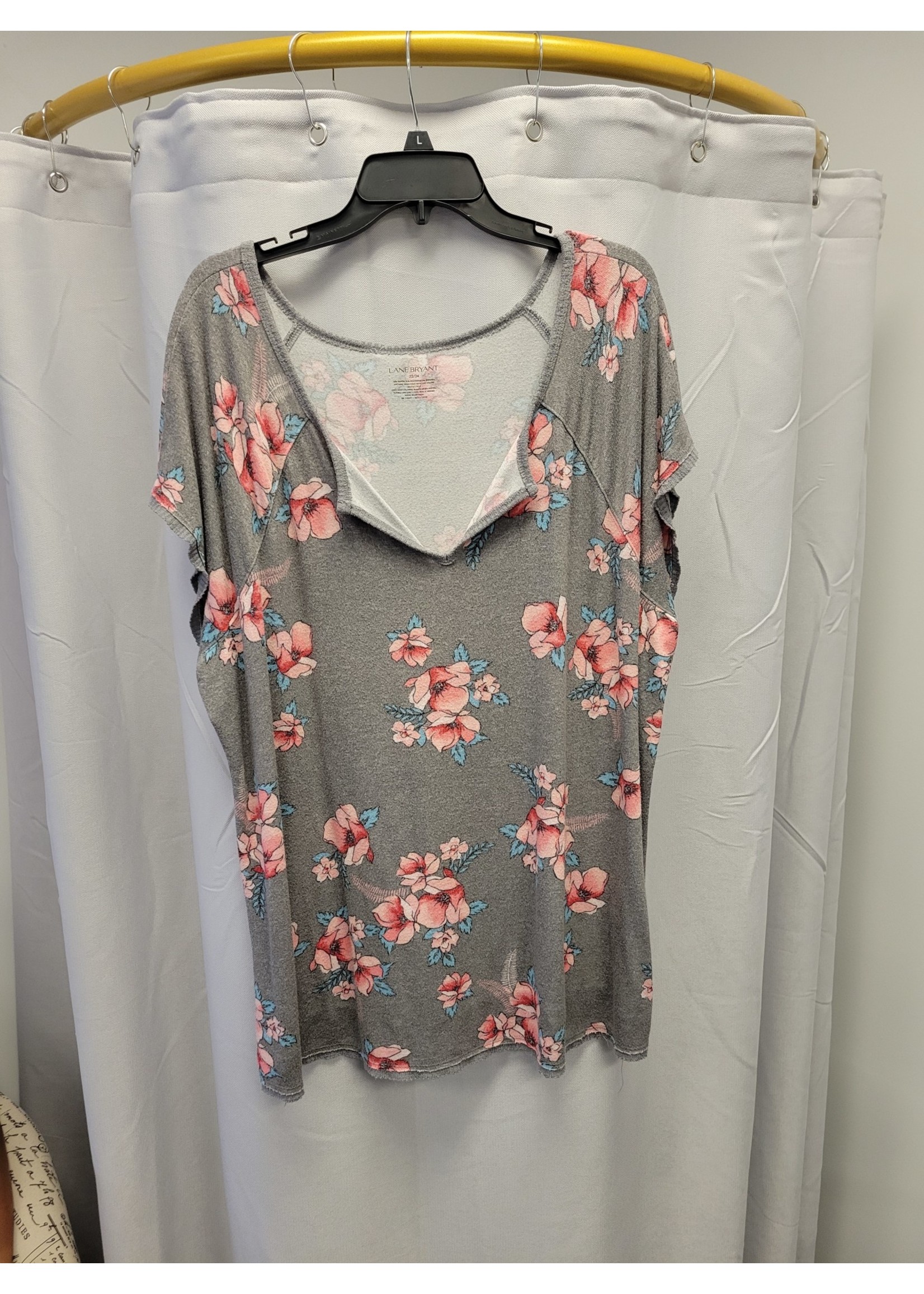 Lane Bryant LB Gray/Pink Flower (22/24)pre-owned