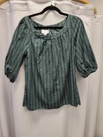 Ann Taylor Ann Taylor Green/Wht polka dots (10) (pre-owned)