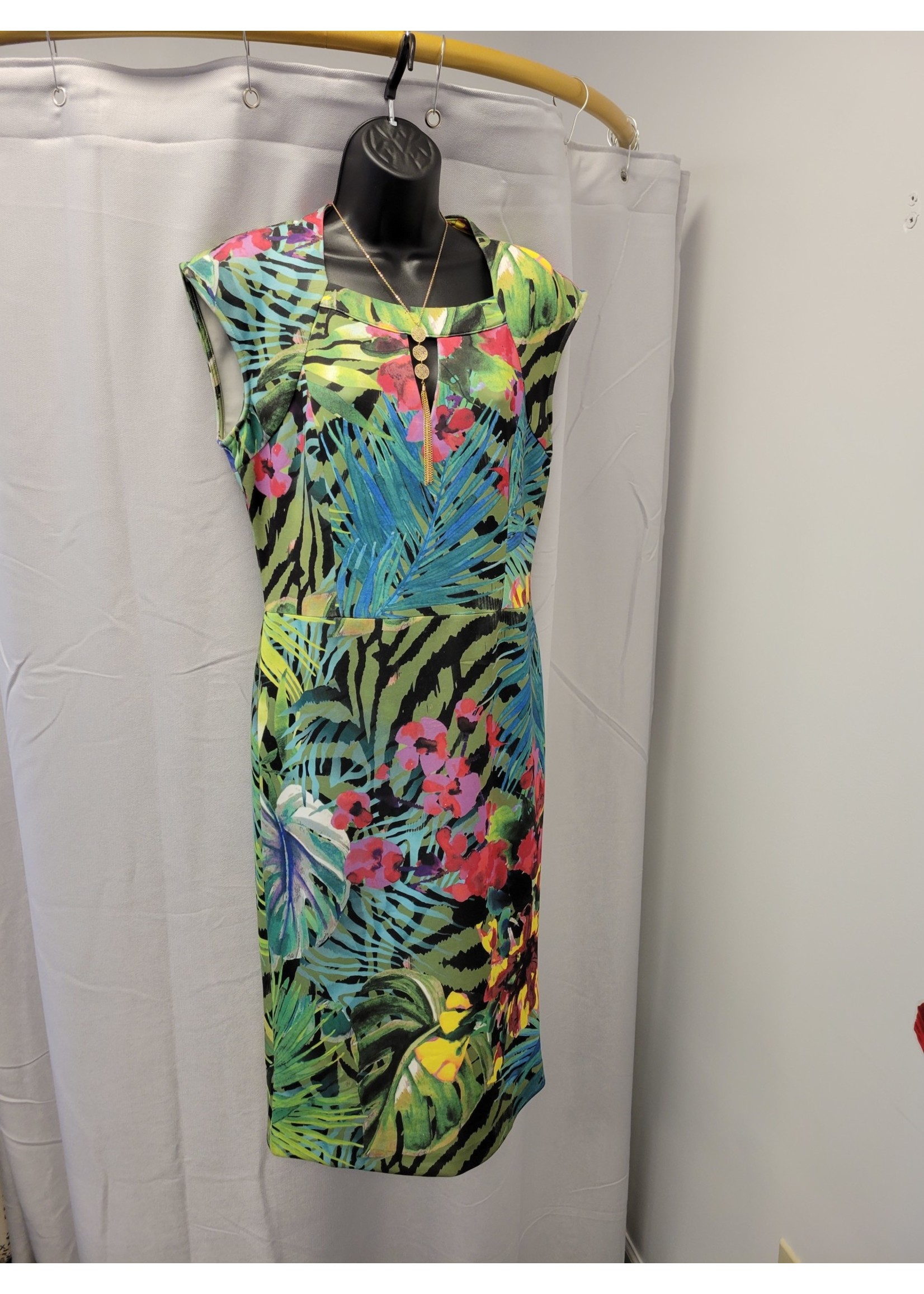 Beige by eci Tropical Floral Dress (10) - Doubletake Boutique LLC