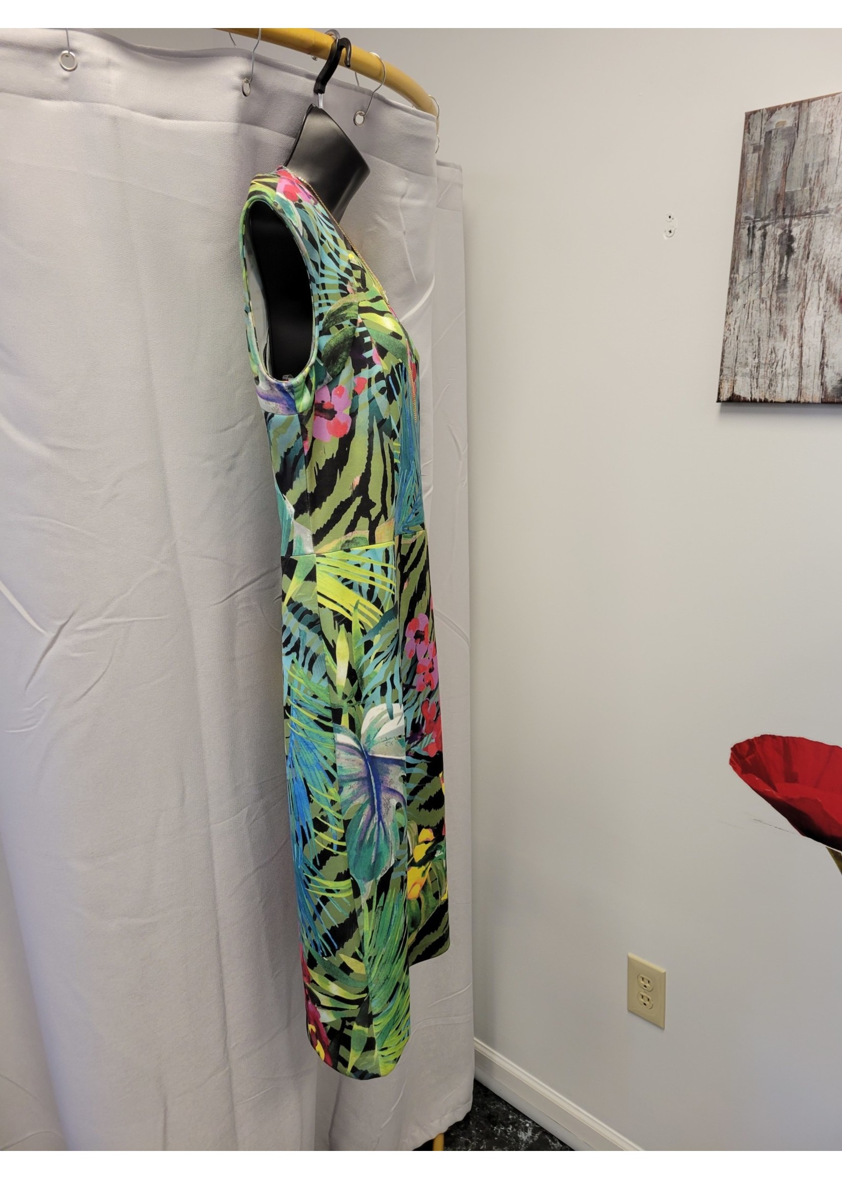 Beige by eci Tropical Floral Dress (10) - Doubletake Boutique LLC