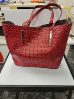 Red Faux Gator Tote Purse (pre-owned)