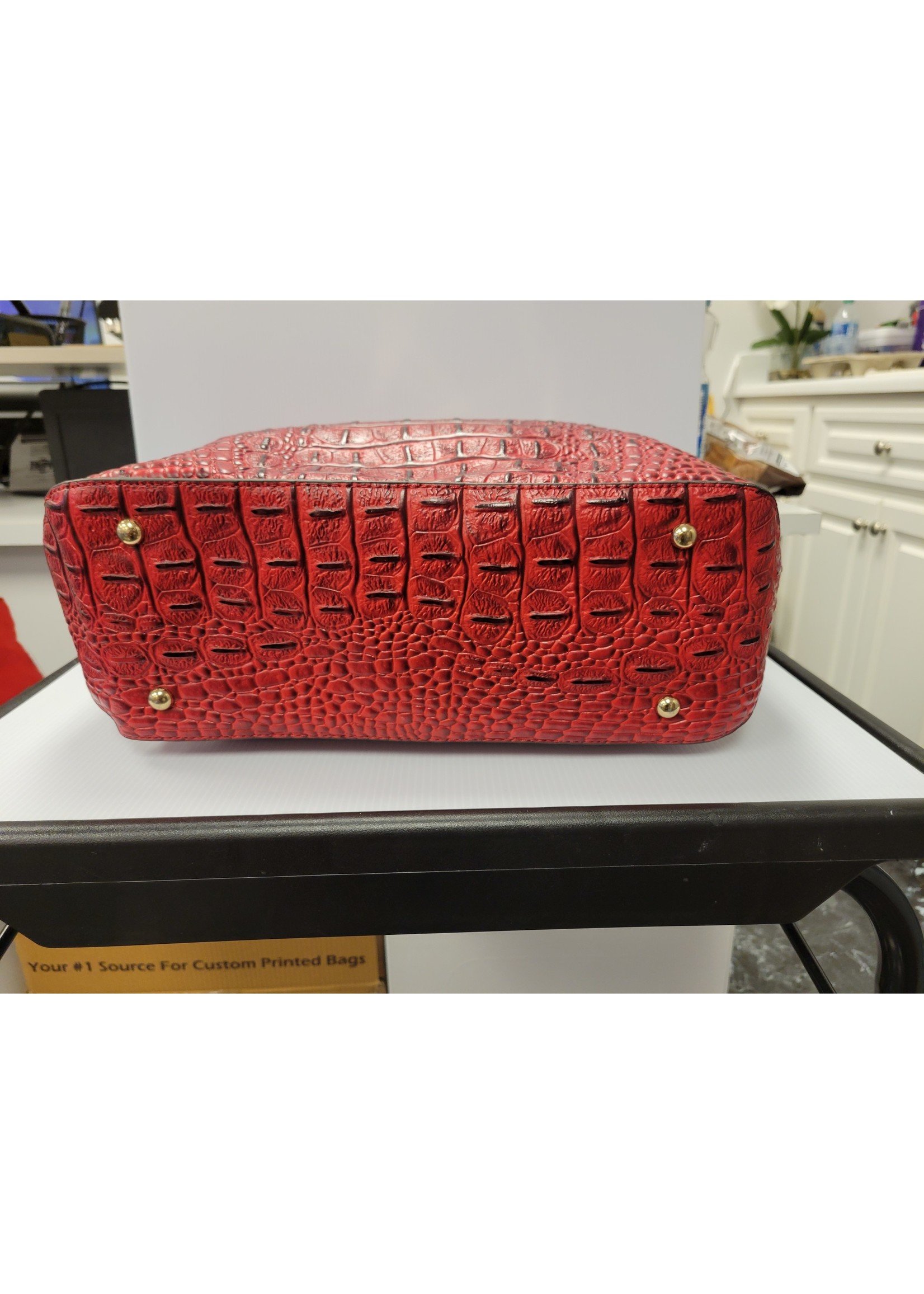 Red Faux Gator Tote Purse (pre-owned)