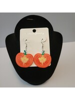 Sliced Tomato Earrings