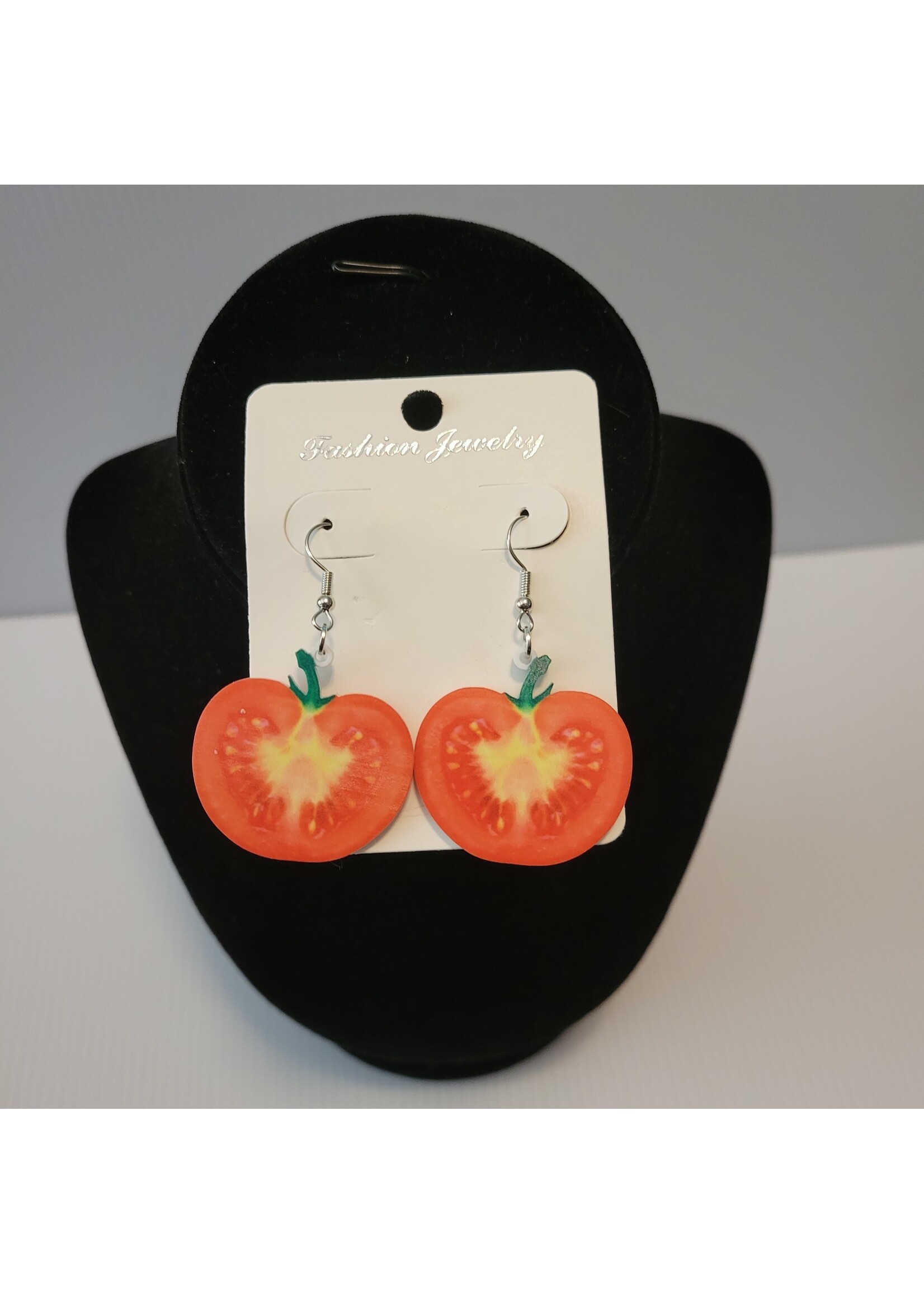 Sliced Tomato Earrings