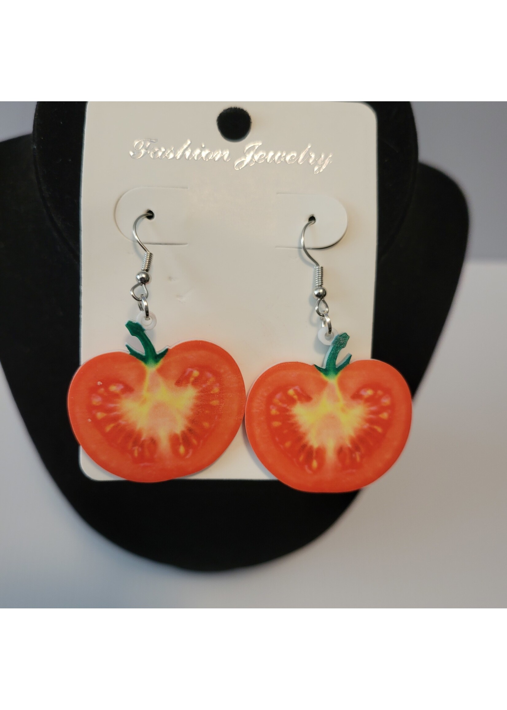 Sliced Tomato Earrings