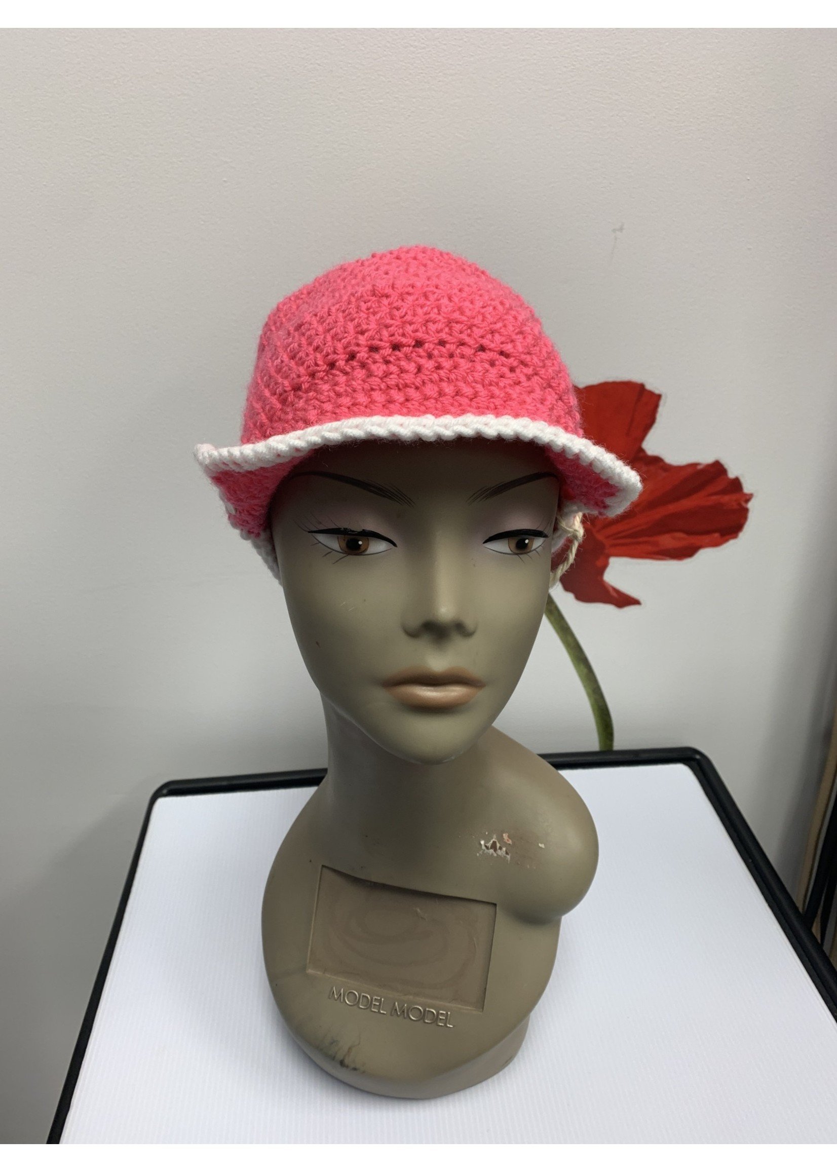 Crochet By Niki Pink Derby Crochet Cap