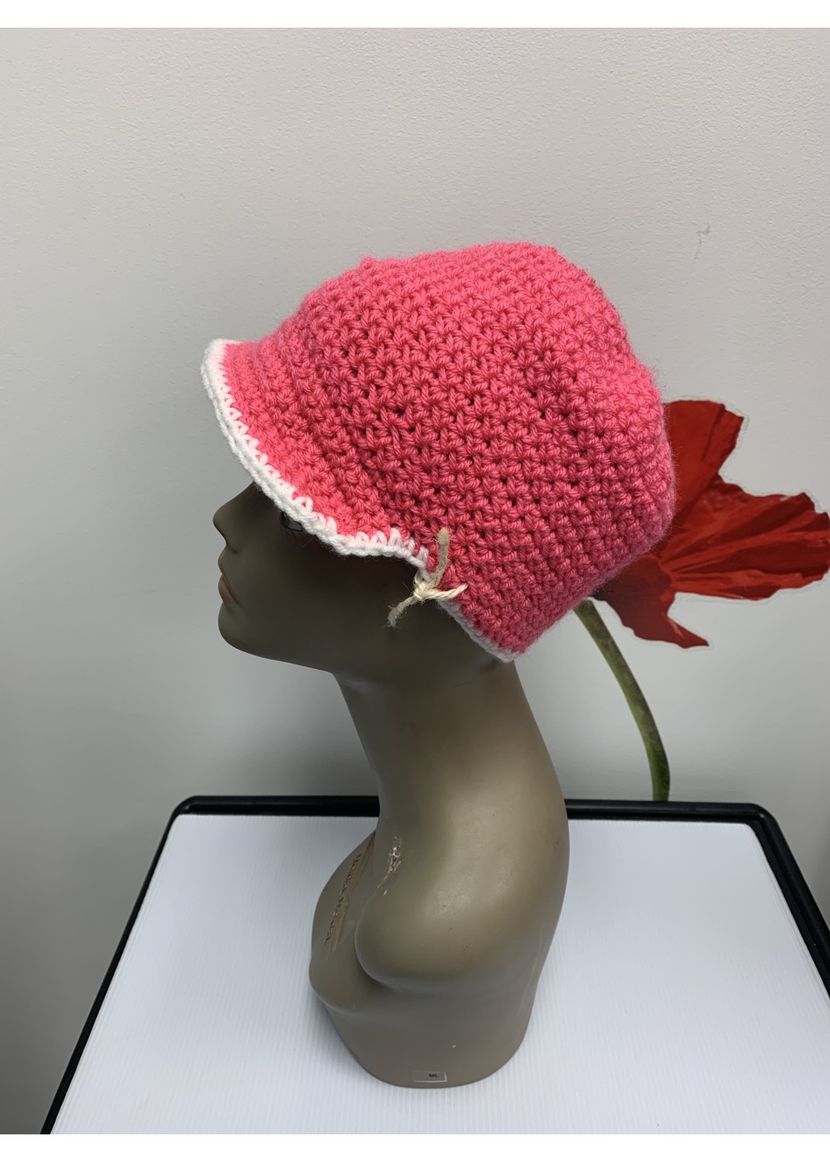 Crochet By Niki Pink Derby Crochet Cap