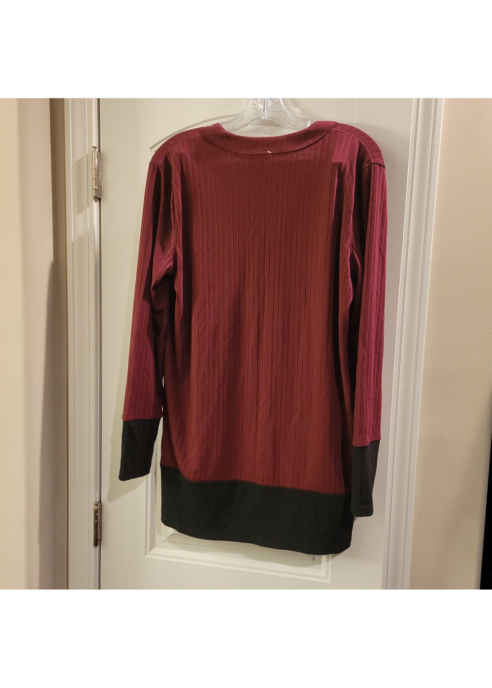 Michael Kors Michael Kors Burgundy/Black Cardigan (L)